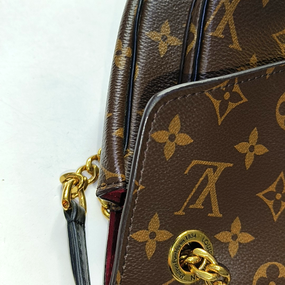 LOUIS VUITTON PASSY Brown Coated Canvas Monogram Shoulder Bag Crossbody with Gold Hardware-(SKU)-954357157