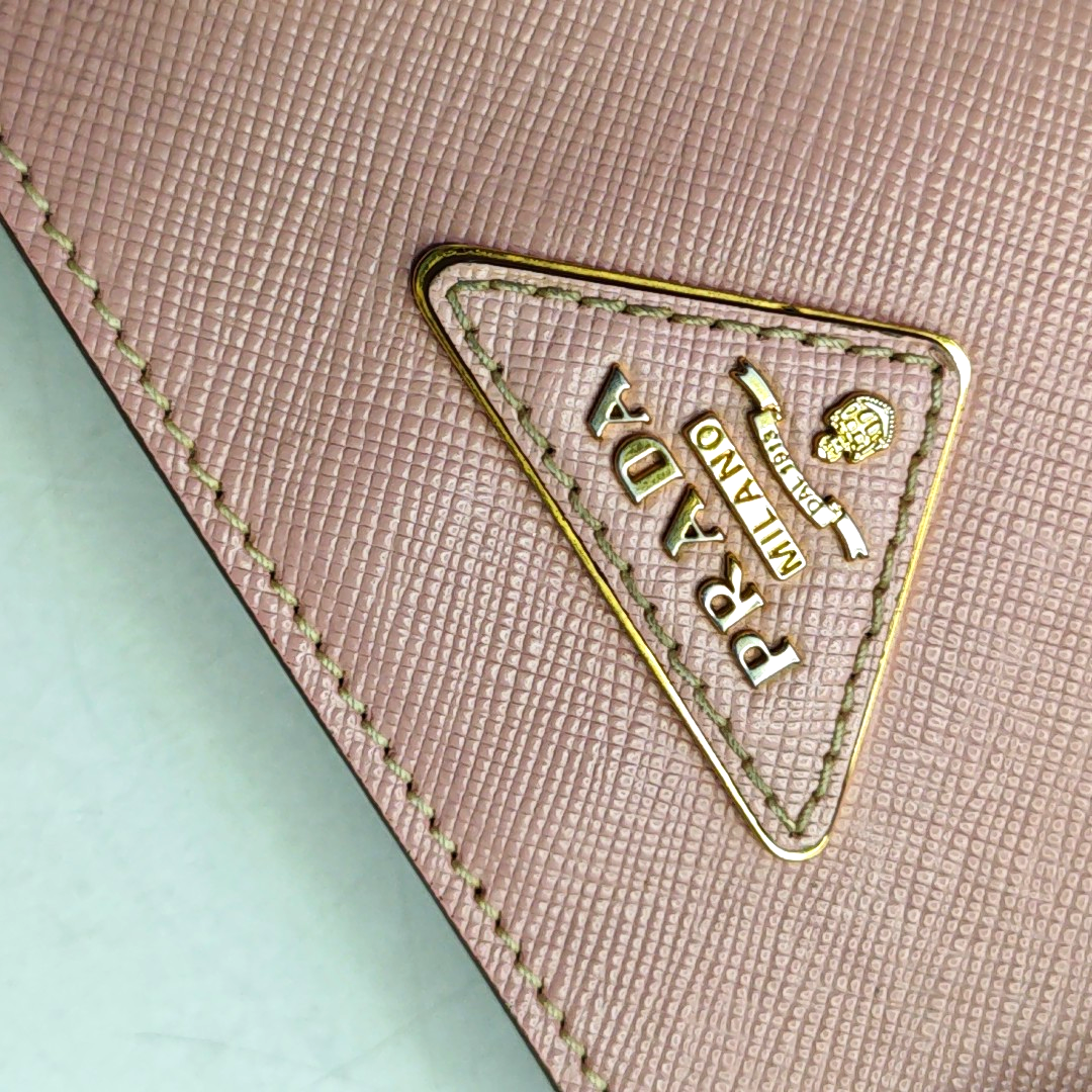 PRADA Tote bag Pink Calfskin Logo Tote Bag Golden hardware-(SKU)-958685441
