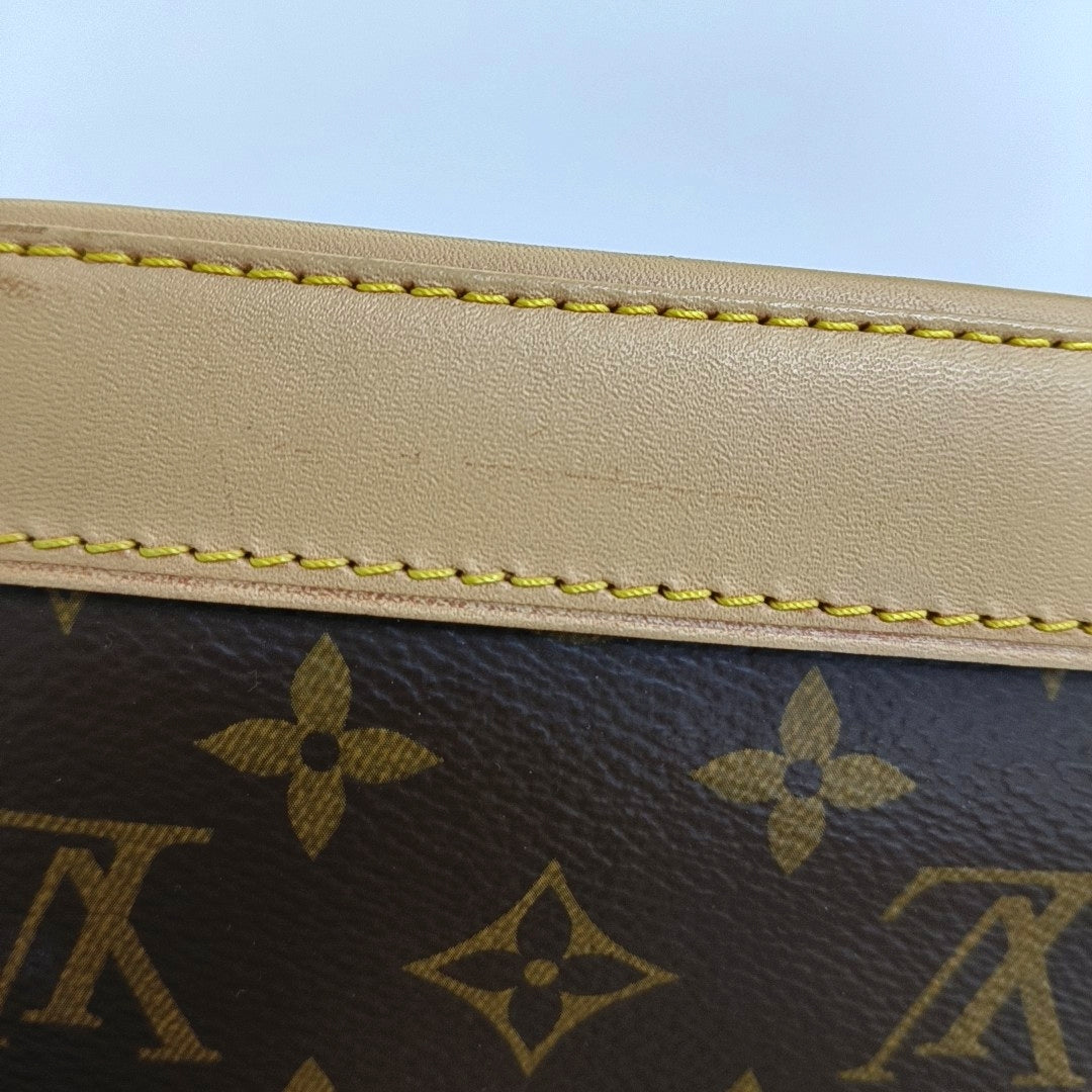 LOUIS VUITTON ALMA BB Brown Coated Canvas Monogram Vernis Shell Bag Single Shoulder Bag Tote Bag Crossbody Bag Gold Hardware Removable Shoulder Strap-(SKU)-963383316