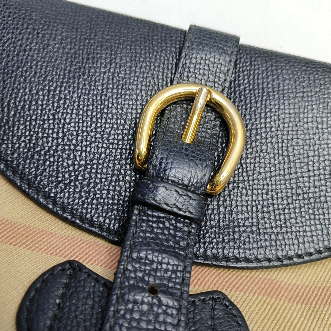 BURBERRY Beige Fabric Crossbody Bag Golden hardware Removable shoulder strap-(SKU)-955688405