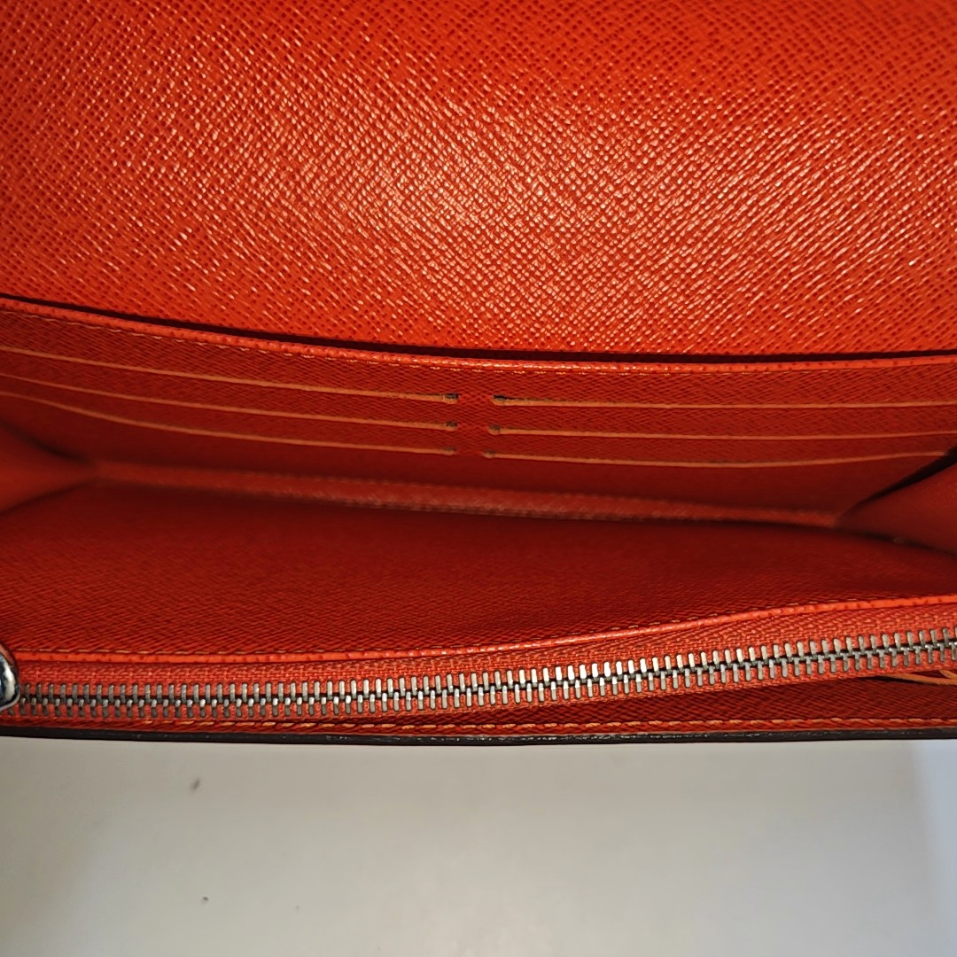 LOUIS VUITTON SARAH 橙色EPI牛皮水波纹钱包 Silver Hardware-(SKU)-947213079