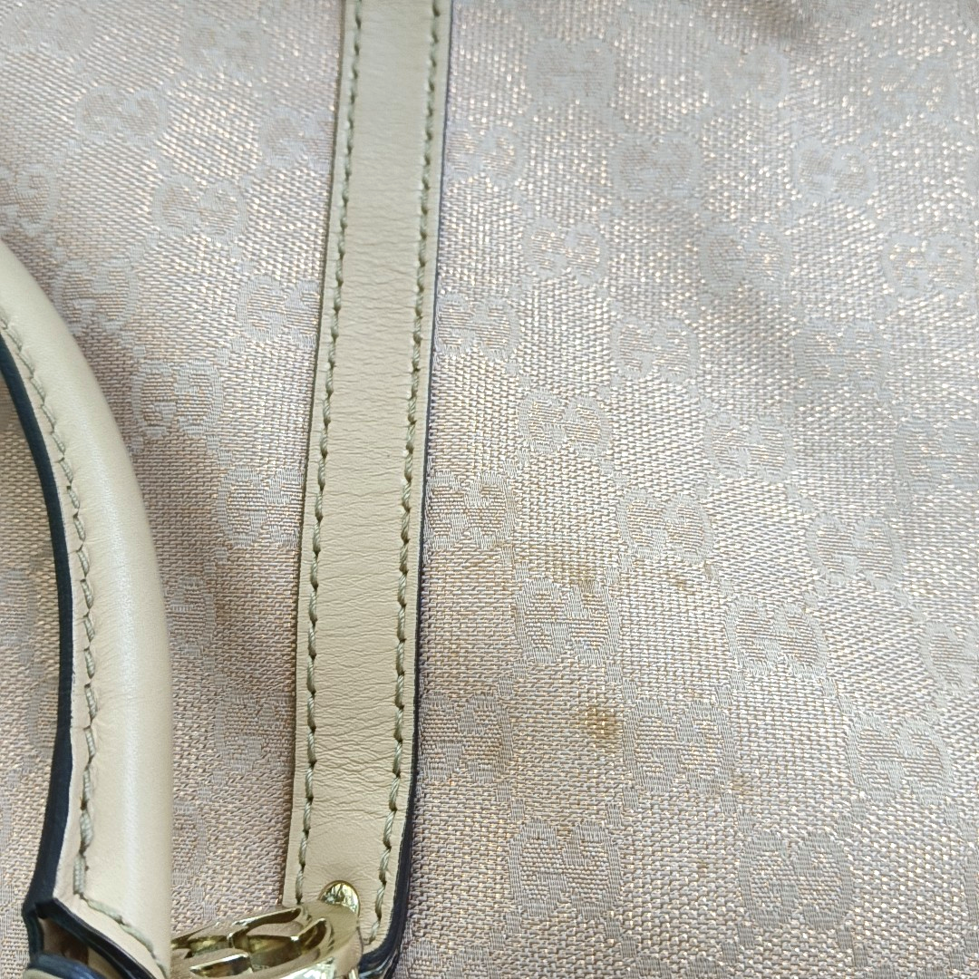 GUCCI Tote bag Large size Pink Canvas Monogrammed Tote Bag Single Shoulder Bag Golden hardware-(SKU)-956342457