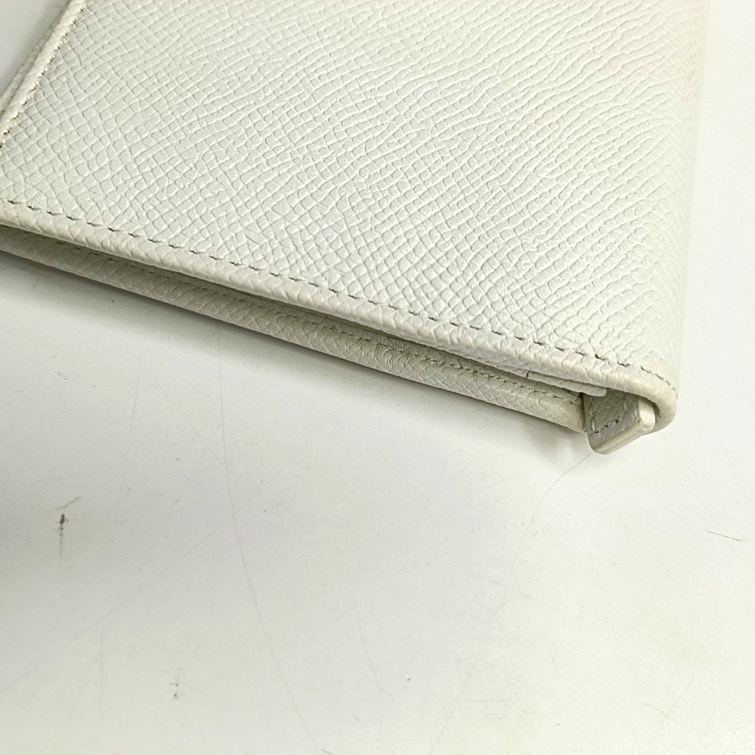 BVLGARI BVLGARI White Cowhide Wallet Silver Hardware-(SKU)-949211170