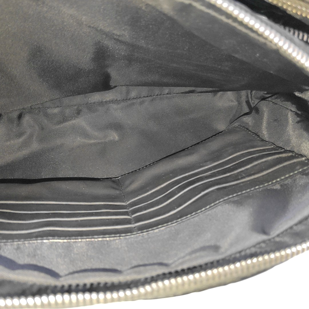 GUCCI Black cowhide monogram embossed handbag Silver Hardware-(SKU)-951637057