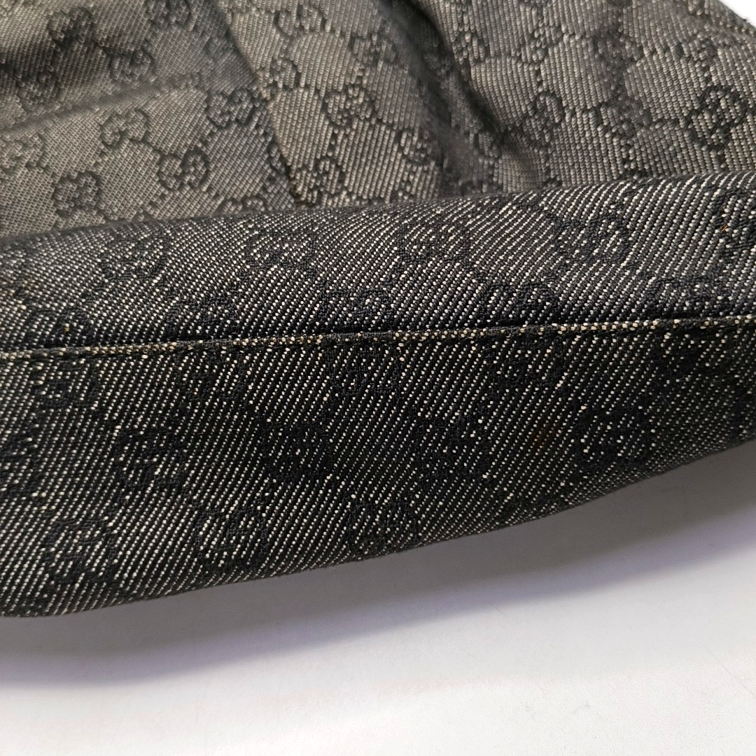 GUCCI Tote bag Dark Gray Canvas Monogrammed Handbag Golden hardware-(SKU)-948514581