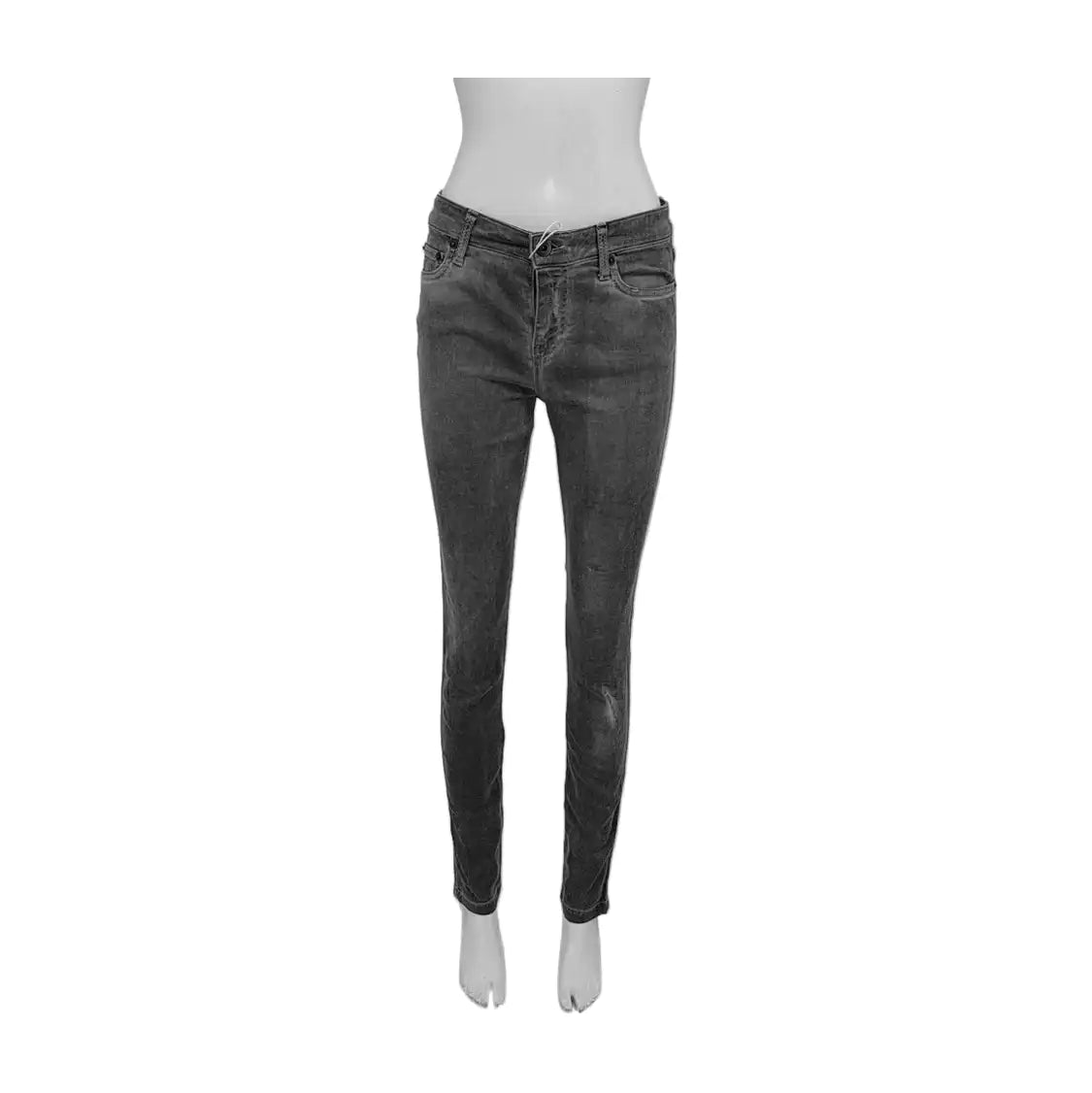 Alexander McQUEEN XScode Black and Gray Cotton Women's Denim Pants Spring and Autumn-(SKU)-14411274