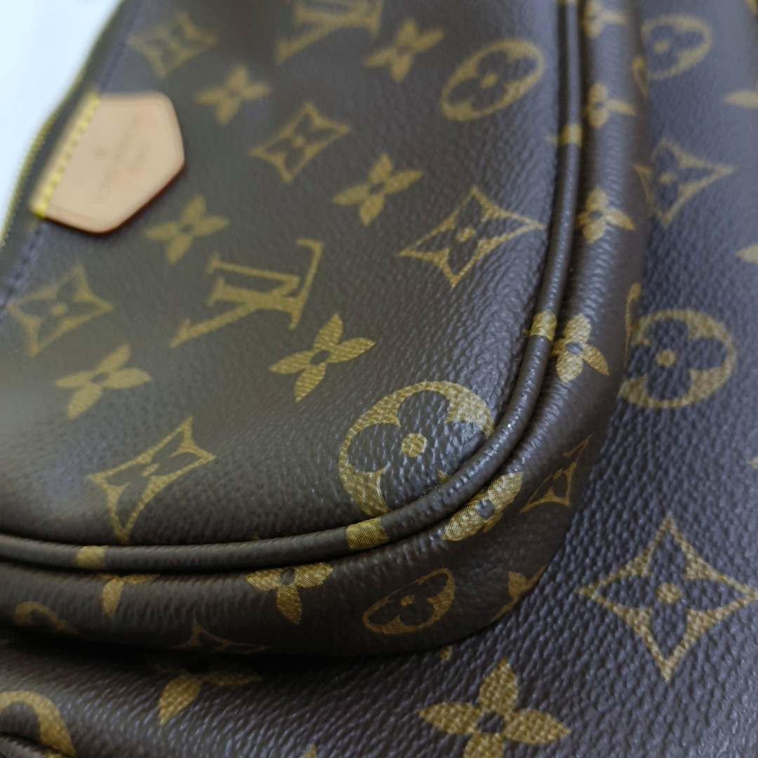 LOUIS VUITTON MULTI Brown Coated Canvas Monogram Empreinte 5-in-1 Crossbody Bag Handbag Shoulder Bag Detachable Strap-(SKU)-955568541
