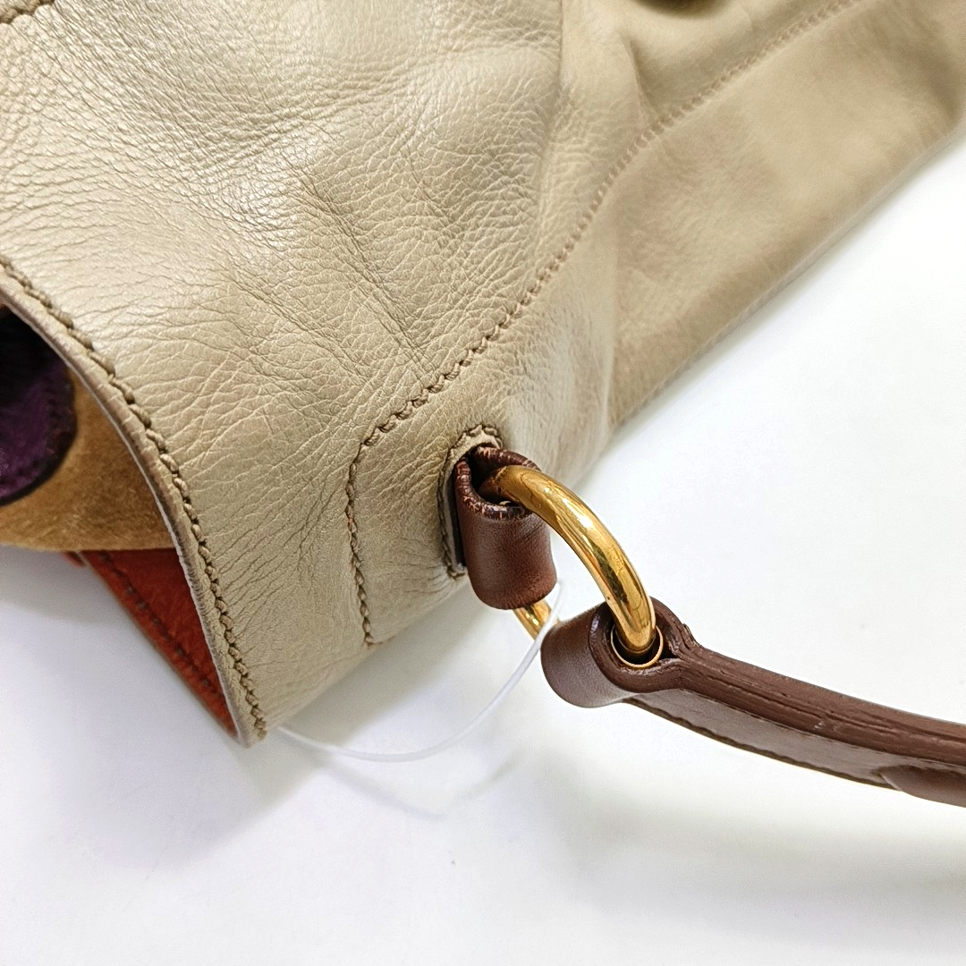 YSL MUSE TWO Multicolor Cowhide Single Shoulder Bag Tote Golden hardware-(SKU)-955589540