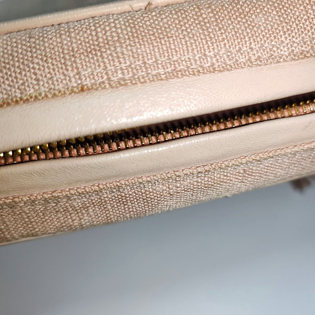 CHANEL VINTAGE HOUSE Pink Canvas Quilted Matelassé Shoulder Bag Crossbody Bag Golden Hardware Vintage-(SKU)-935345202