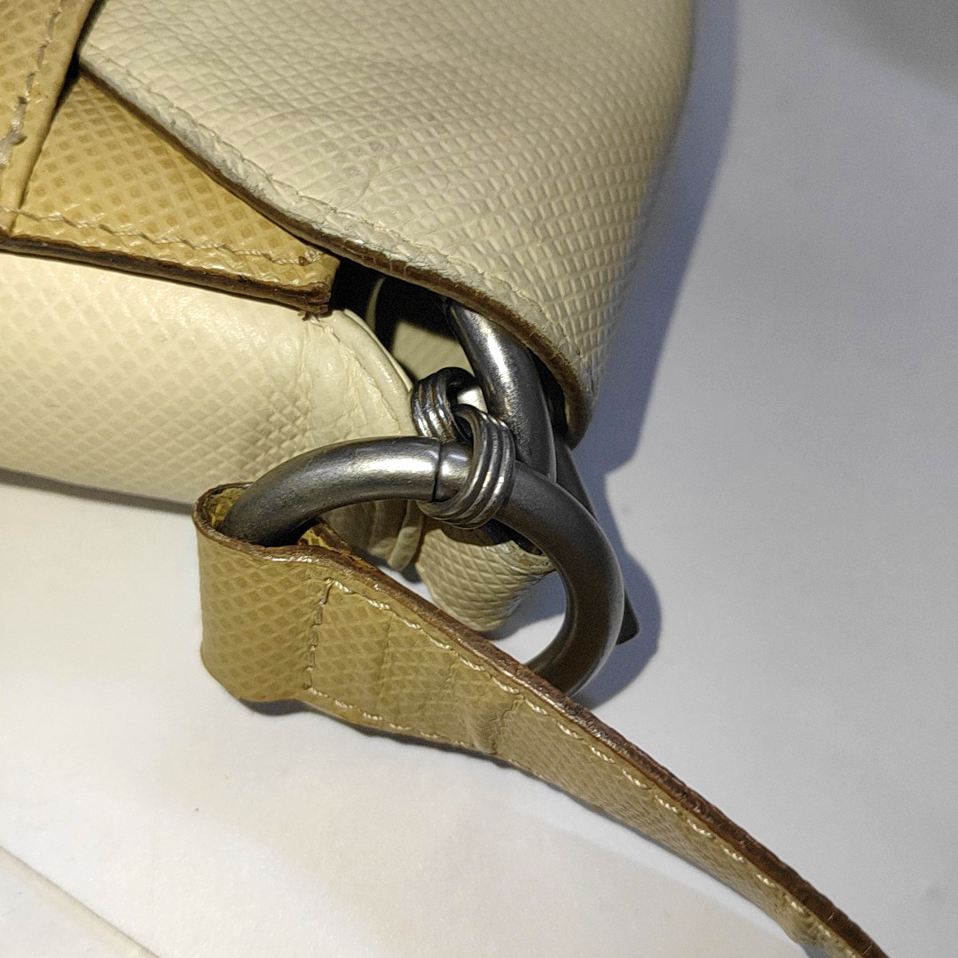 BOTTEGA VENETA Yellow Cowhide Embossed Single Shoulder Bag Silver Hardware Vintage model Removable shoulder strap-(SKU)-930402903