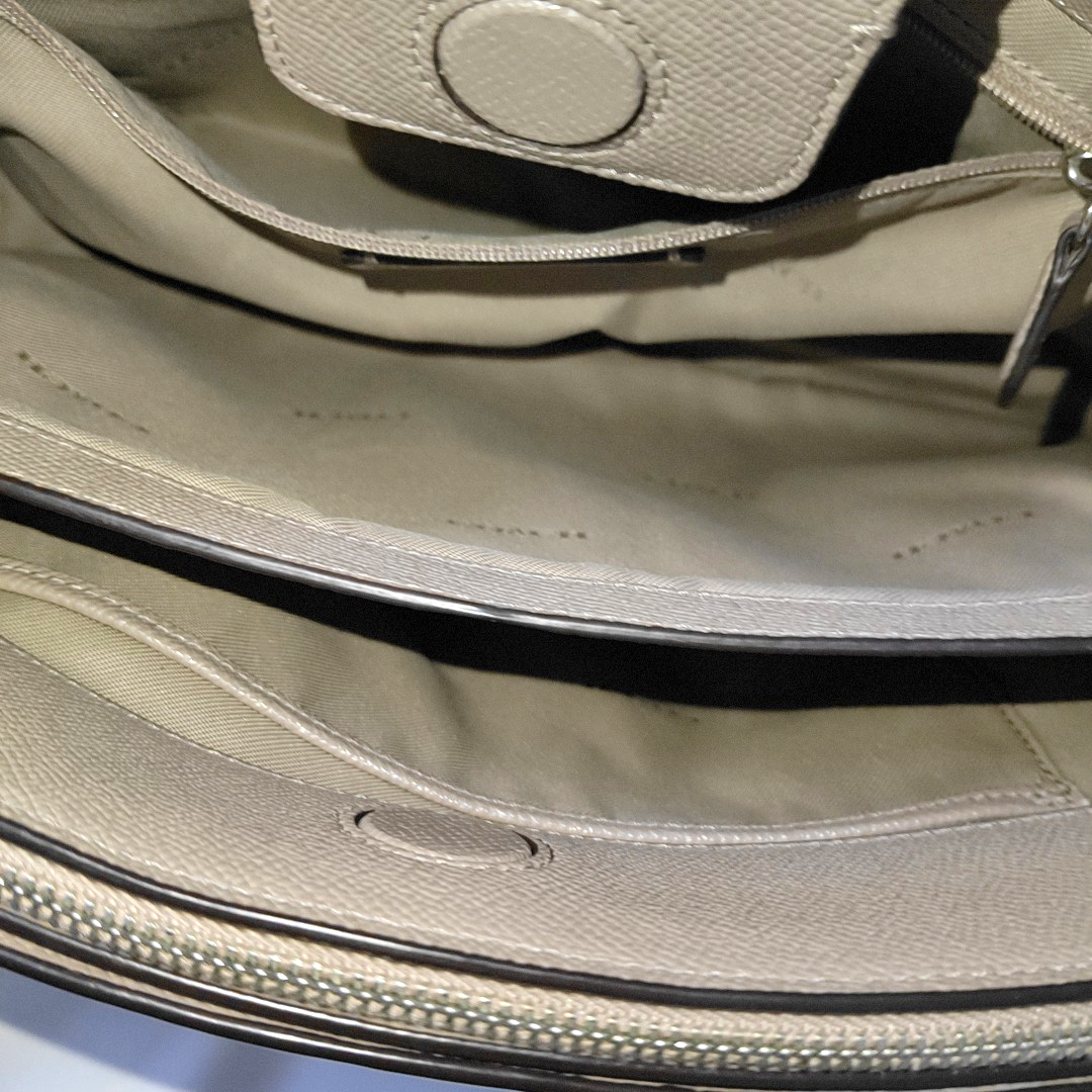 COACH RHYDER Gray Leather Carriage Single Shoulder Handbag Silver Hardware shoulder straps-(SKU)-932590203
