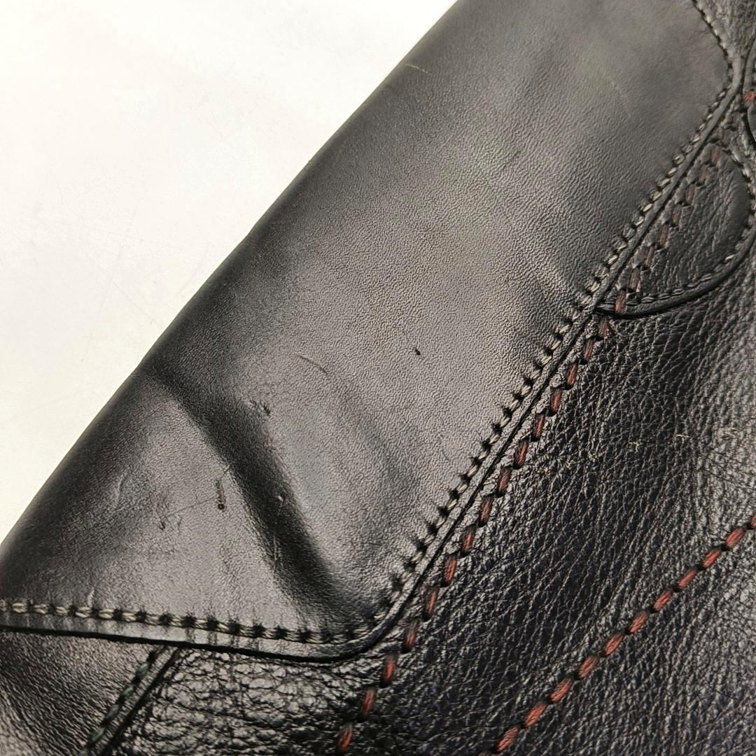CELINE Black leather quilted handbag Silver Hardware-(SKU)-950632475