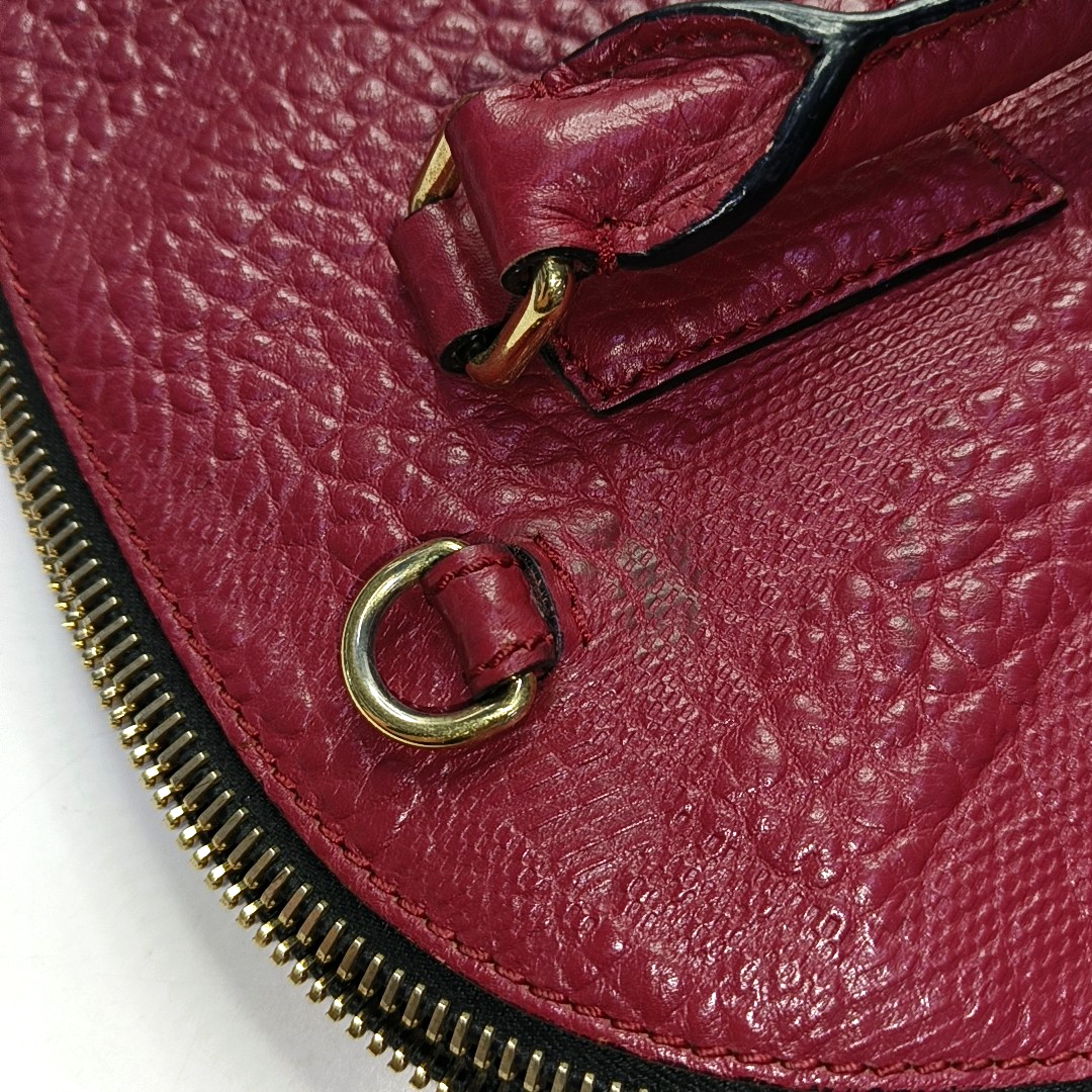 BURBERRY Clifton Medium size Red Cowhide Single Shoulder Bag Handbag Crossbody Bag Golden hardware Removable shoulder strap-(SKU)-954487883