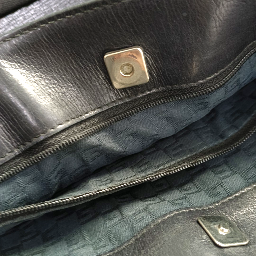 GUCCI Tote bag Black Leather Single Shoulder Bag Silver Hardware-(SKU)-945631188