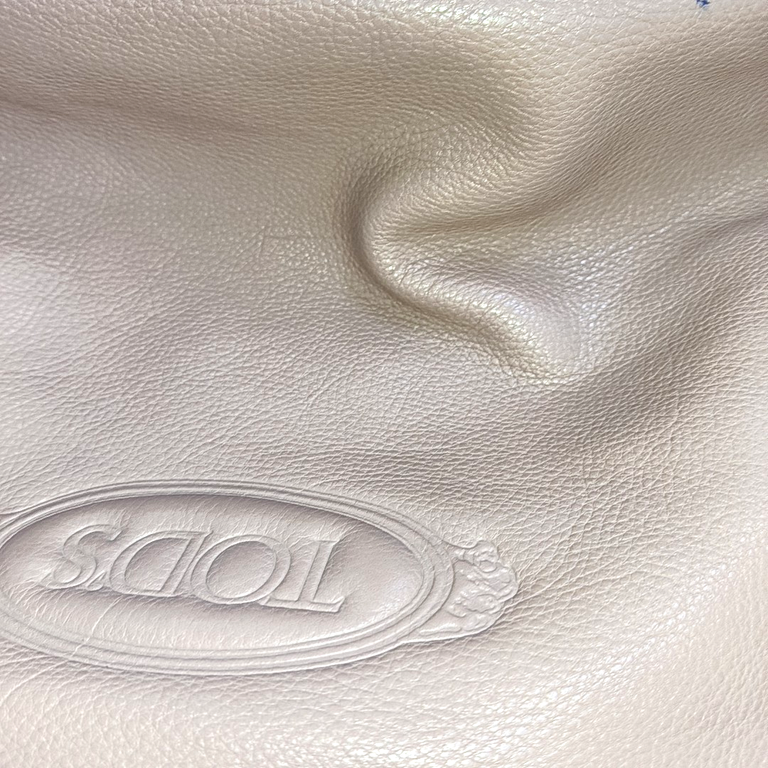 TOD'S Tote bag Dark Gray Cowhide Single Shoulder Bag Handbag Crossbody Bag Silver Hardware-(SKU)-935893458