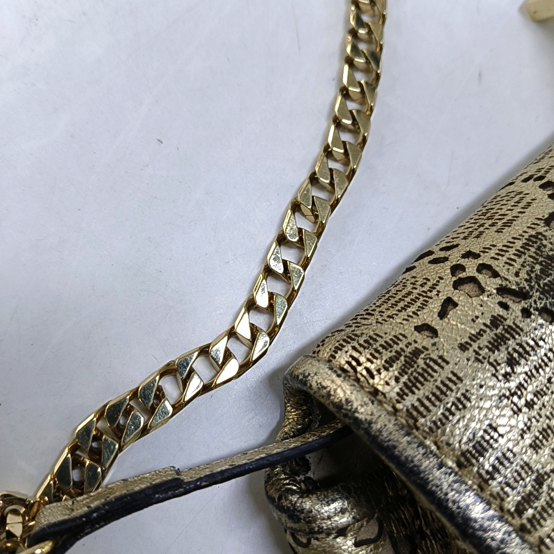 BURBERRY Champagne Leather Shoulder Bag Crossbody Golden hardware Removable shoulder strap-(SKU)-950089818