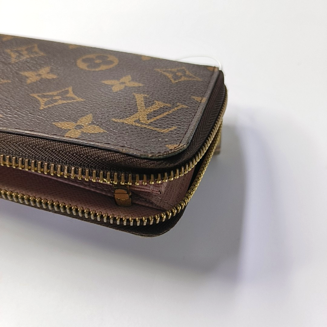LOUIS VUITTON Brown coated canvas vintage wallet Golden hardware-(SKU)-957348588