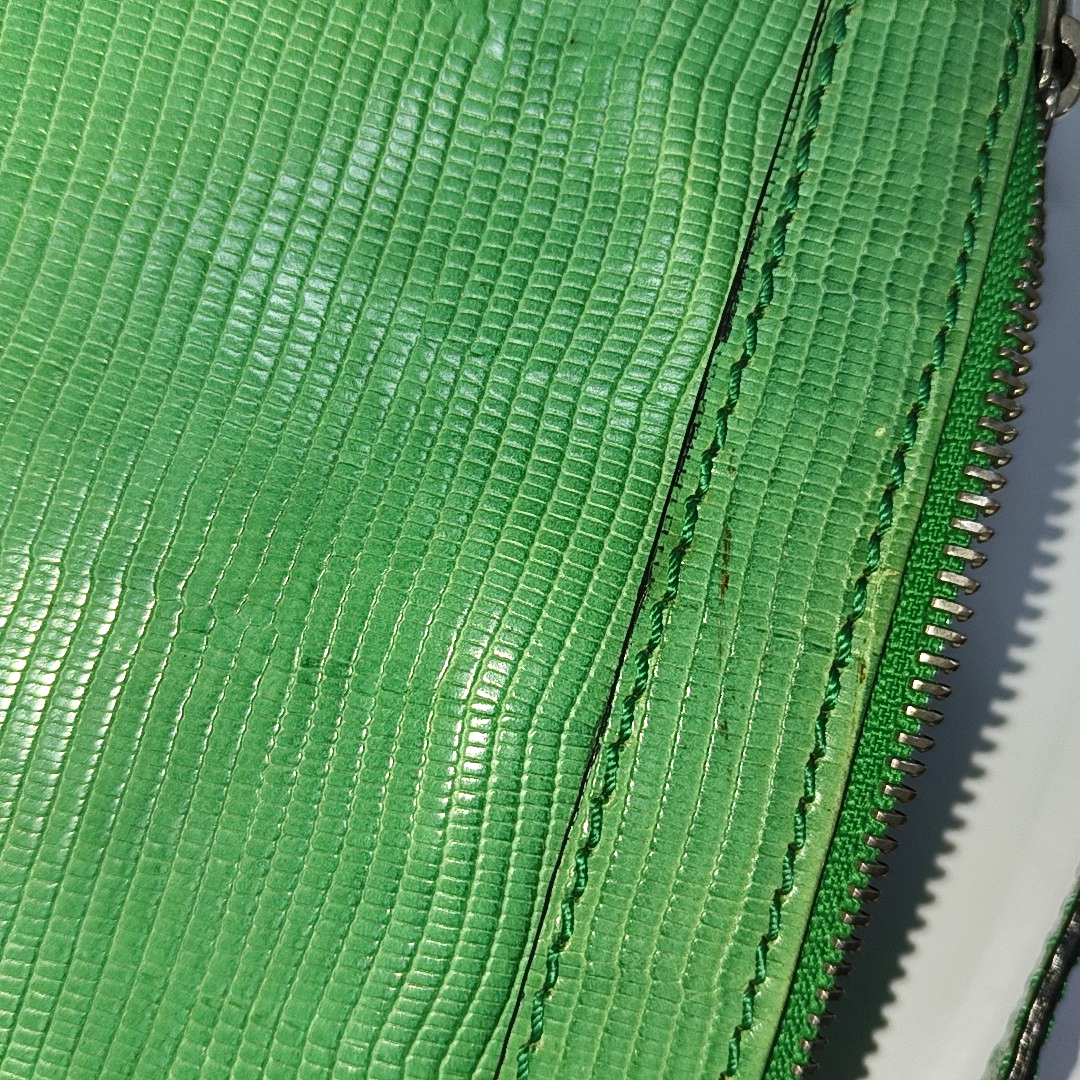 BURBERRY Green Cowhide Embossed Single Shoulder Bag Silver Hardware-(SKU)-934701341