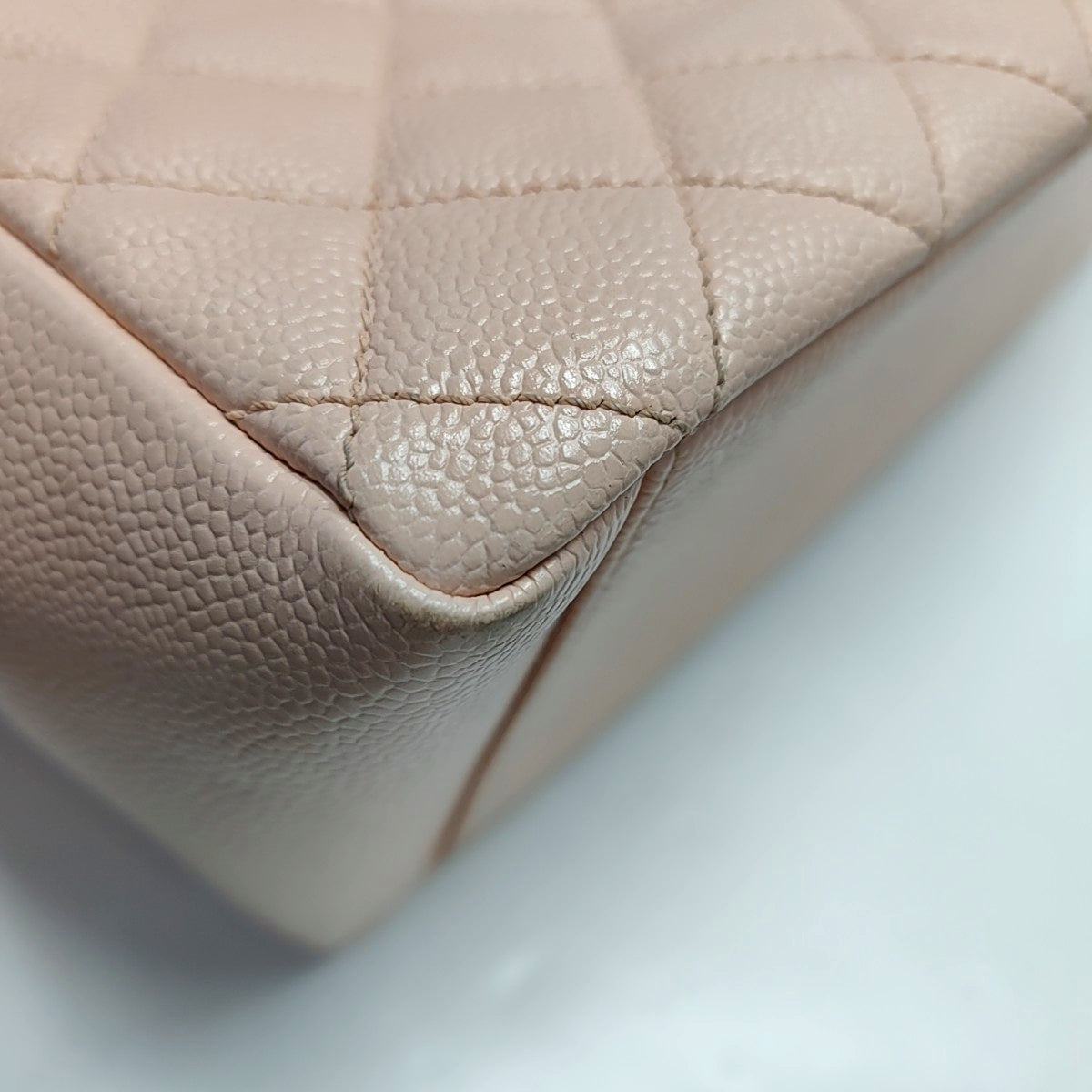 CHANEL CHANEL GST Large Pink Calfskin Quilted Lambskin Leather Chain Shoulder Bag Handbag Silver Hardware 17 Clasp-(SKU)-968770911