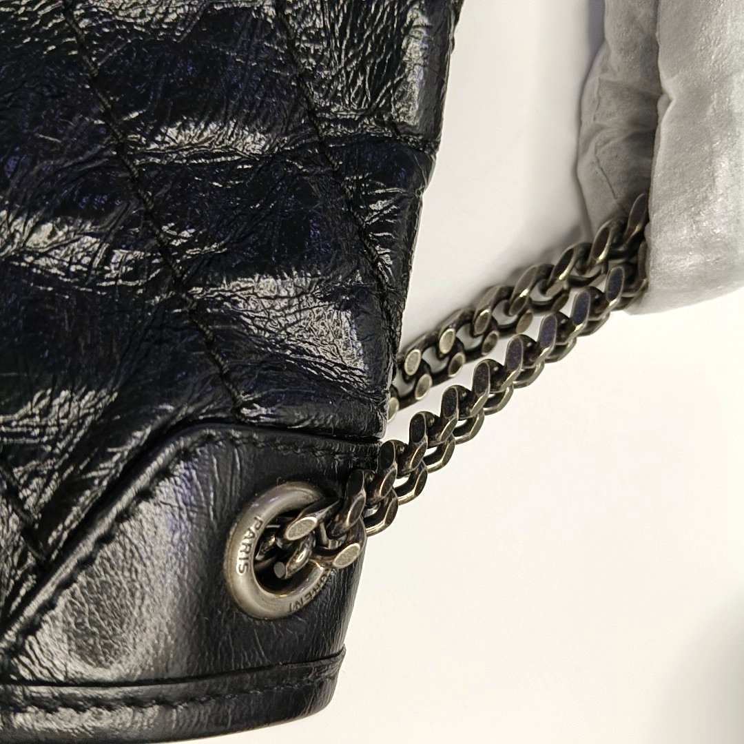 YSL NIKI Mini Black Leather Quilted V-Shape Shoulder Bag with Black Ruthenium Hardware-(SKU)-963404190