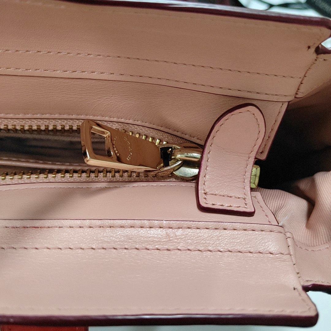 COACH SWAGGER Maroon Cowhide Single Shoulder Bag Handbag Golden hardware Removable shoulder strap-(SKU)-934444817