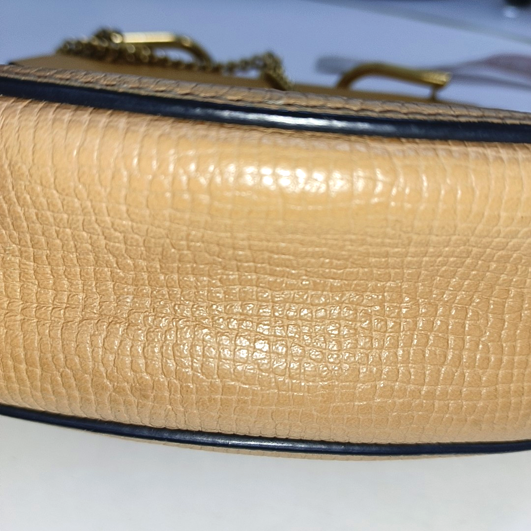 Chloé Drew mini Nude Pink Cowhide Piggy Bag Crossbody Bag Single Shoulder Bag Golden hardware-(SKU)-929848200