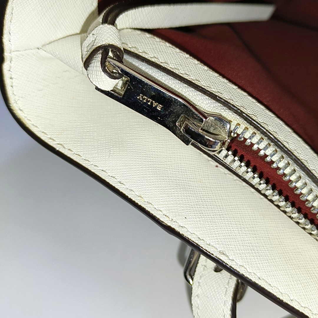 BALLY Tote bag White Cowhide Single Shoulder Bag Tote Silver Hardware shoulder straps-(SKU)-939934719