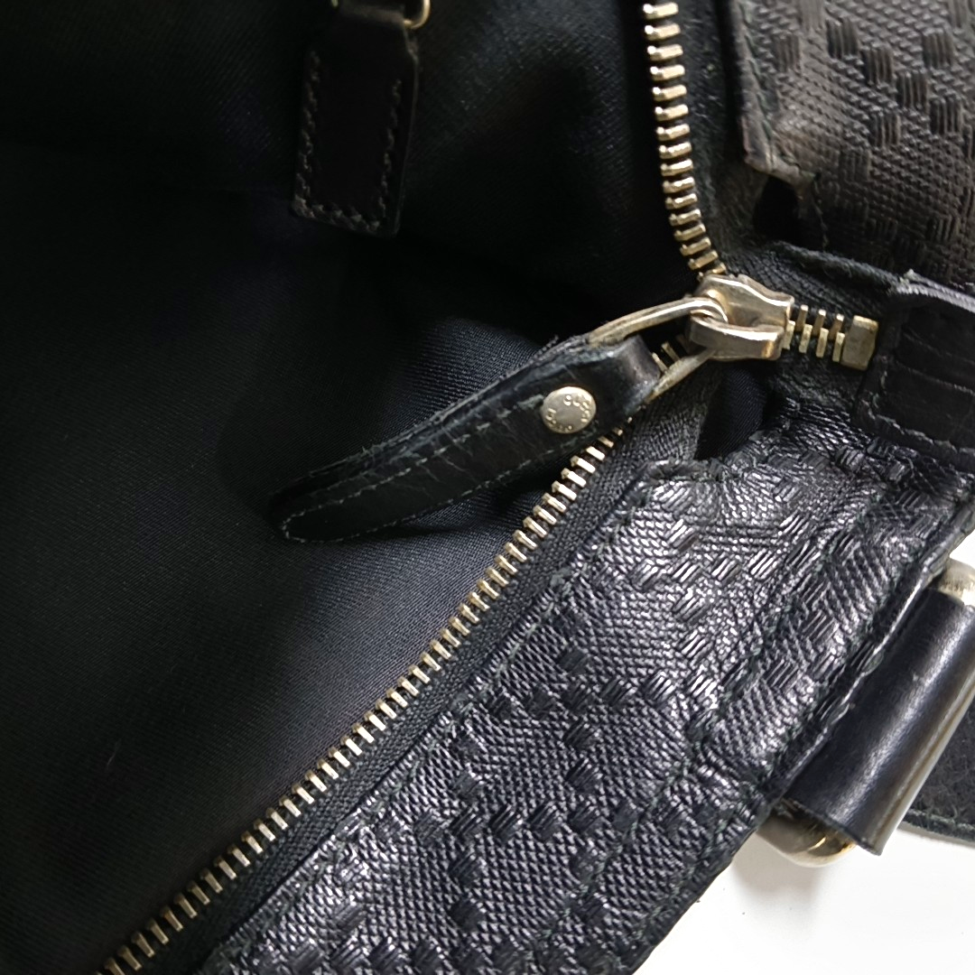 GUCCI Princy Black cowhide embossed shoulder bag crossbody bag Golden hardware-(SKU)-947265405