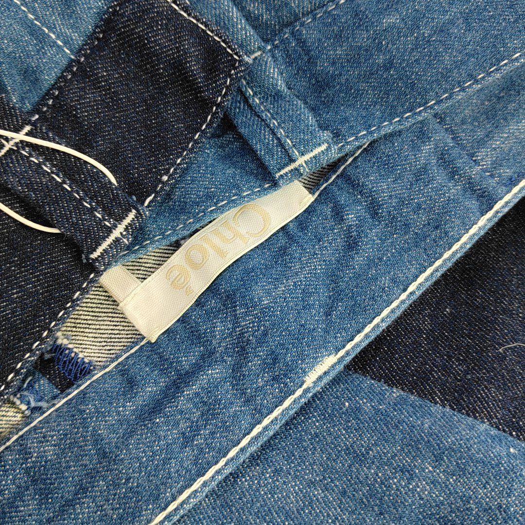 Chloé Mcode Blue Cotton Ladies Denim Jeans-(SKU)-939587431