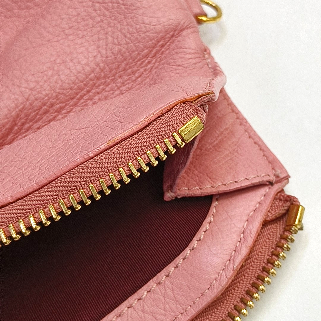 BURBERRY Pink Leather Single Shoulder Bag, Crossbody Golden hardware Removable shoulder strap-(SKU)-952753489