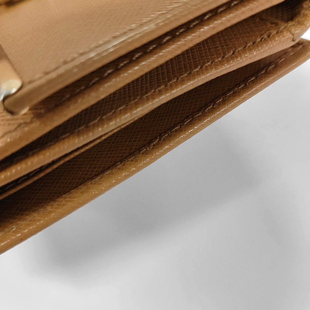 FERRAGAMO Gancio Brown Leather Embossed Wallet Golden hardware-(SKU)-13699492