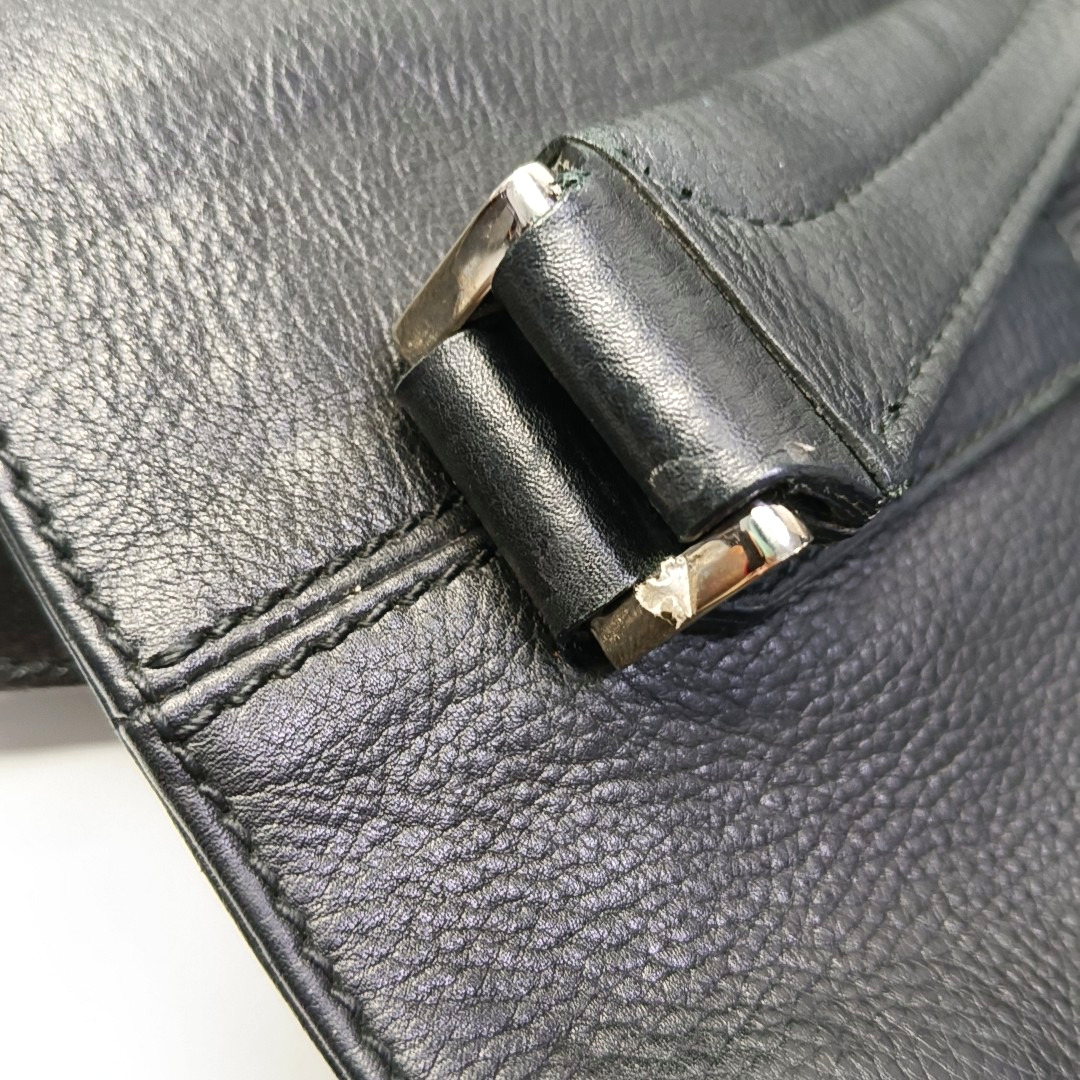 BVLGARI Tote bag Black cowhide tote bag Silver Hardware-(SKU)-958155763
