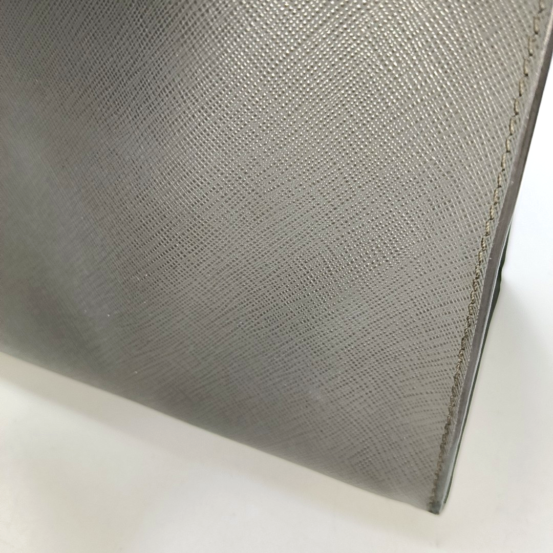 PRADA Tote bag Gray Cowhide Crosshatch Pattern Handbag, Single Shoulder Bag, Crossbody Ruthenium color hardware-(SKU)-951947159