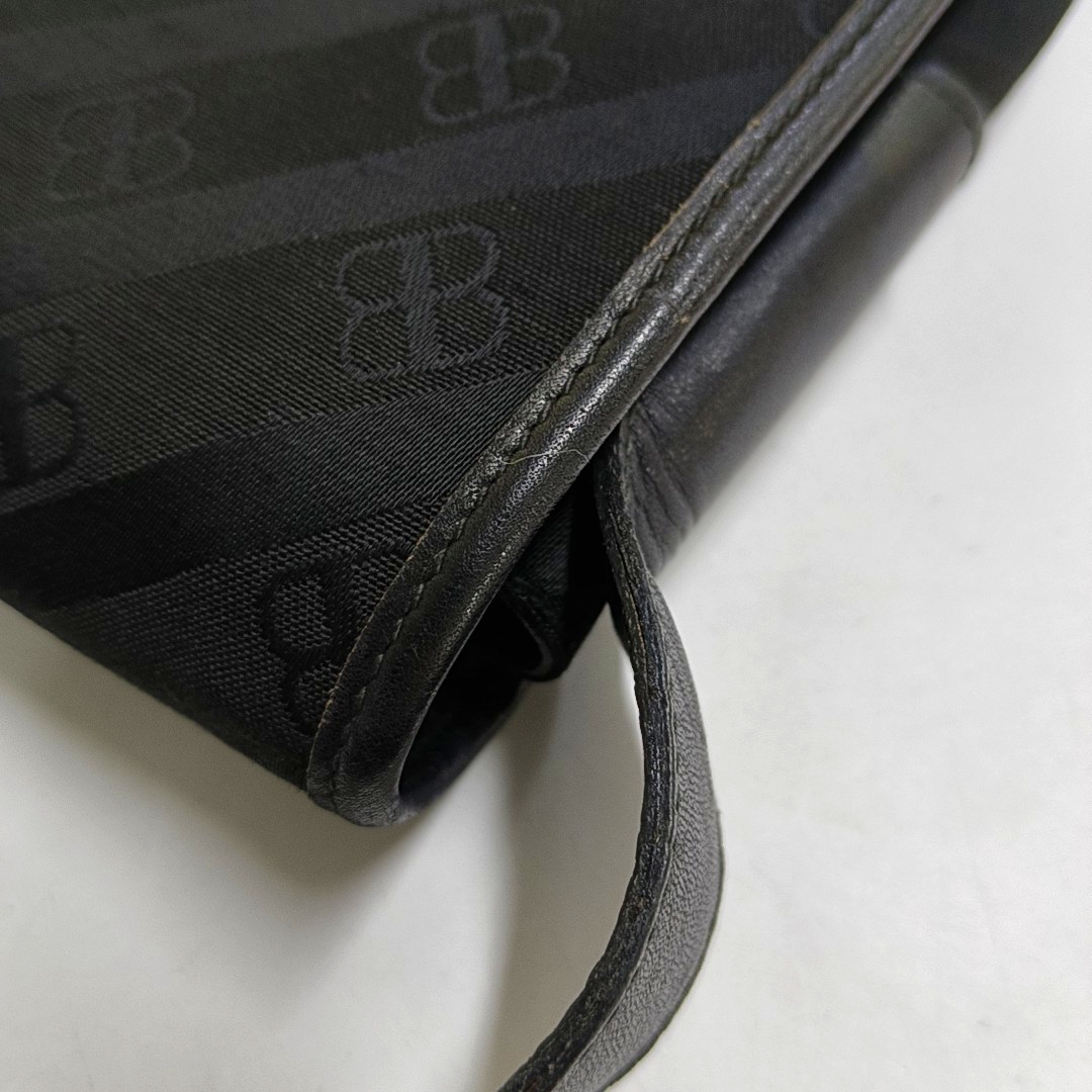 BALENCIAGA Black Fabric Crossbody Shoulder Bag Golden hardware-(SKU)-950543963