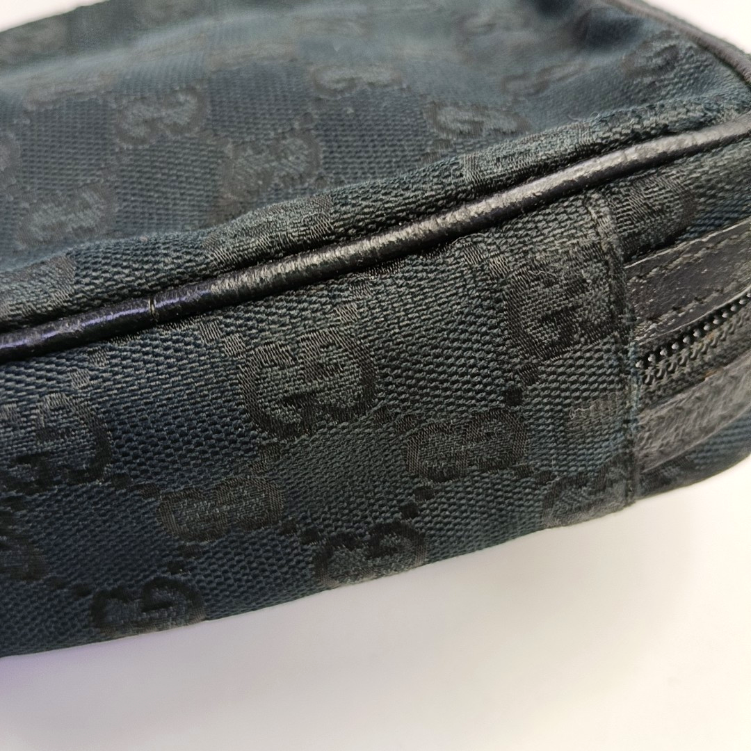 GUCCI Camera Bag Black canvas monogram handbag Black hardware-(SKU)-952266116