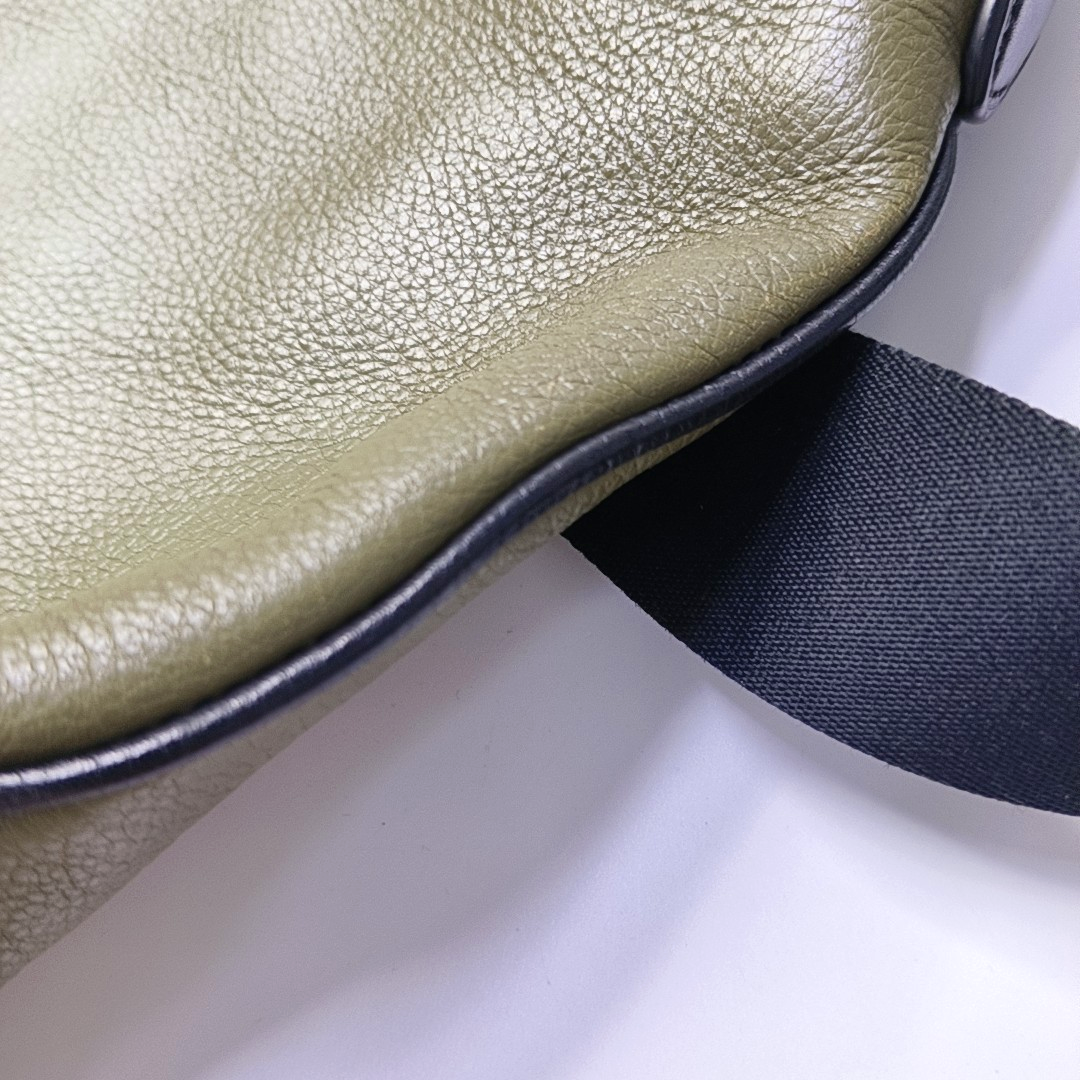 COACH Green Leather Crossbody Single Shoulder Bag Silver Hardware-(SKU)-951540005