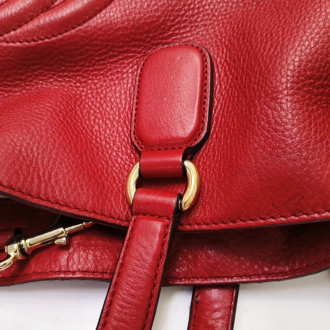 GUCCI Tote bag Red Cowhide Fringe Tote Bag Single Shoulder Bag Golden hardware-(SKU)-954793902