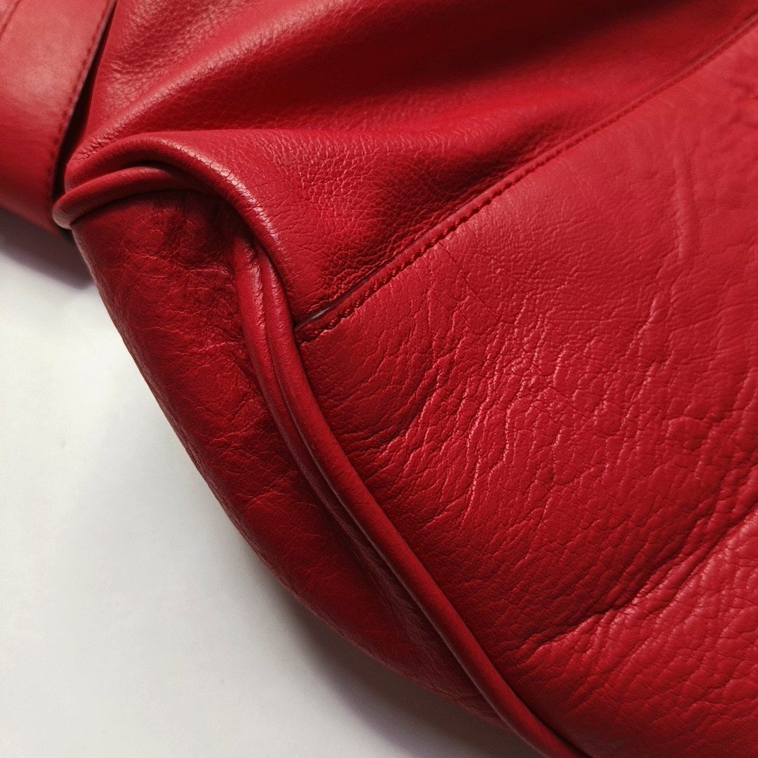 Mulberry Alexa Red Cowhide Single Shoulder Bag Handbag Crossbody Bag Golden hardware Removable shoulder strap-(SKU)-951491621