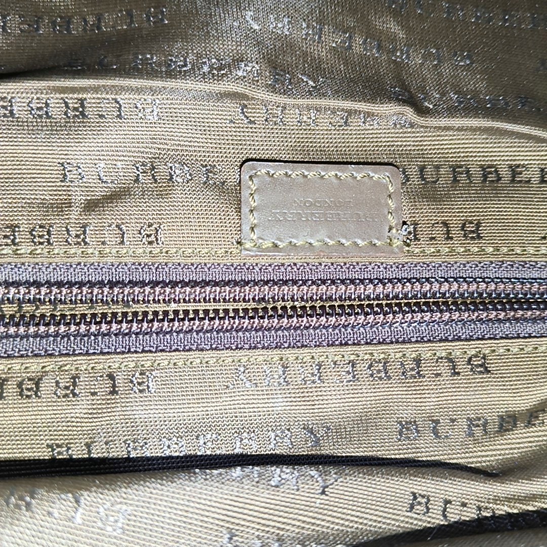 BURBERRY Dark brown coated canvas printed handbag Silver Hardware-(SKU)-14497156