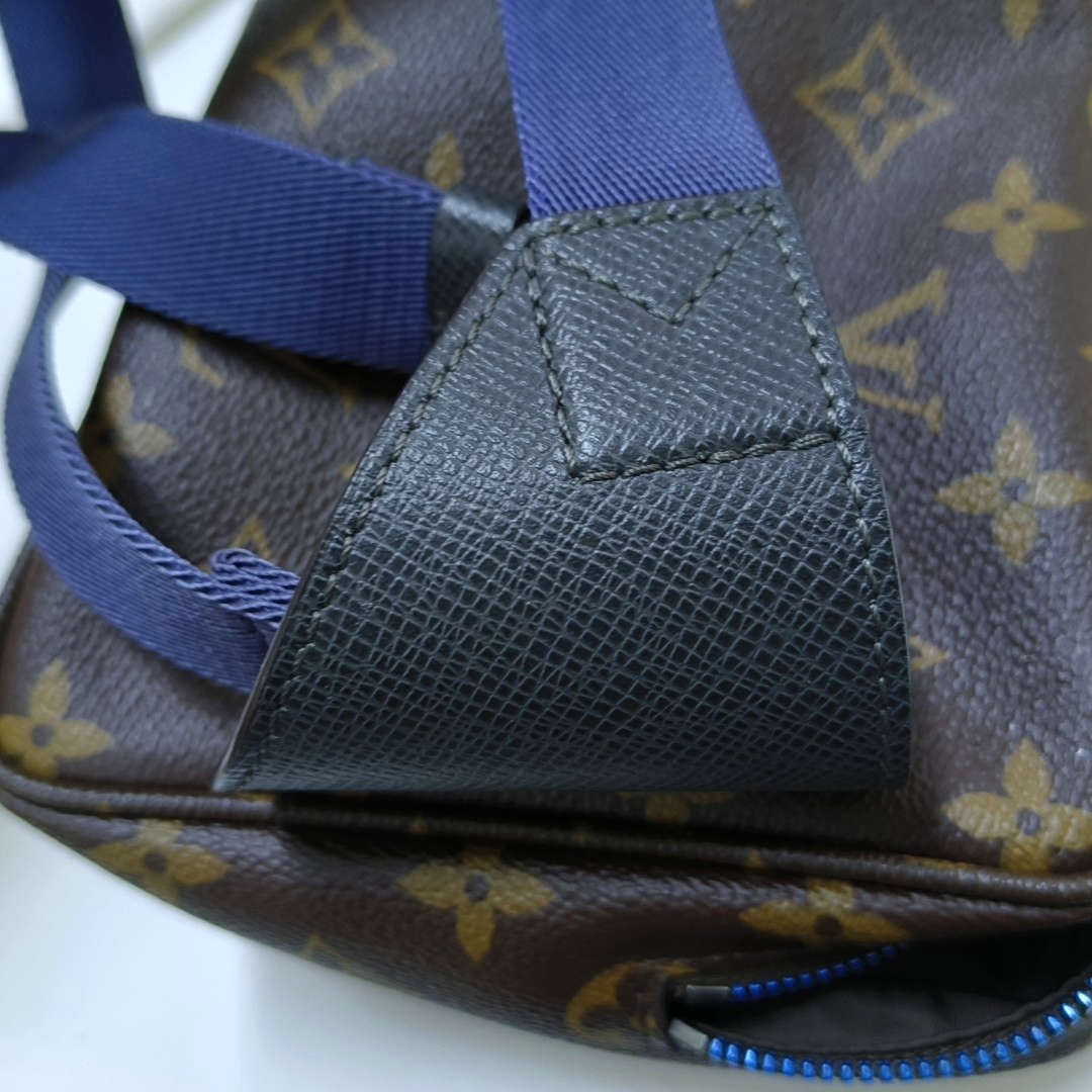 LOUIS VUITTON OUTDOOR Brown Coated Canvas Monogram Fanny Pack Crossbody Shoulder Bag with Red Hardware-(SKU)-958770718