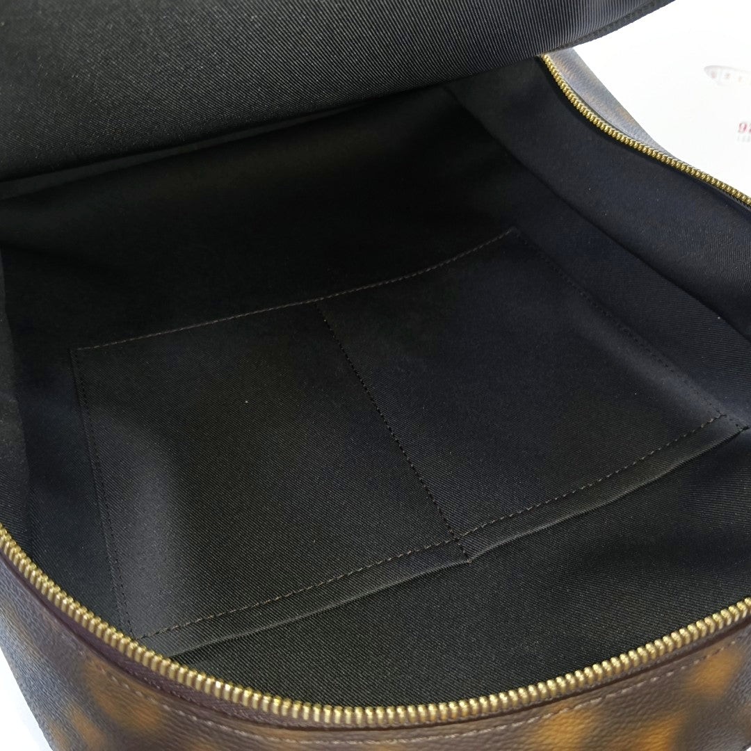 LOUIS VUITTON EXCURSION Brown Coated Canvas Monogram Backpack with Gold Hardware-(SKU)-968153919