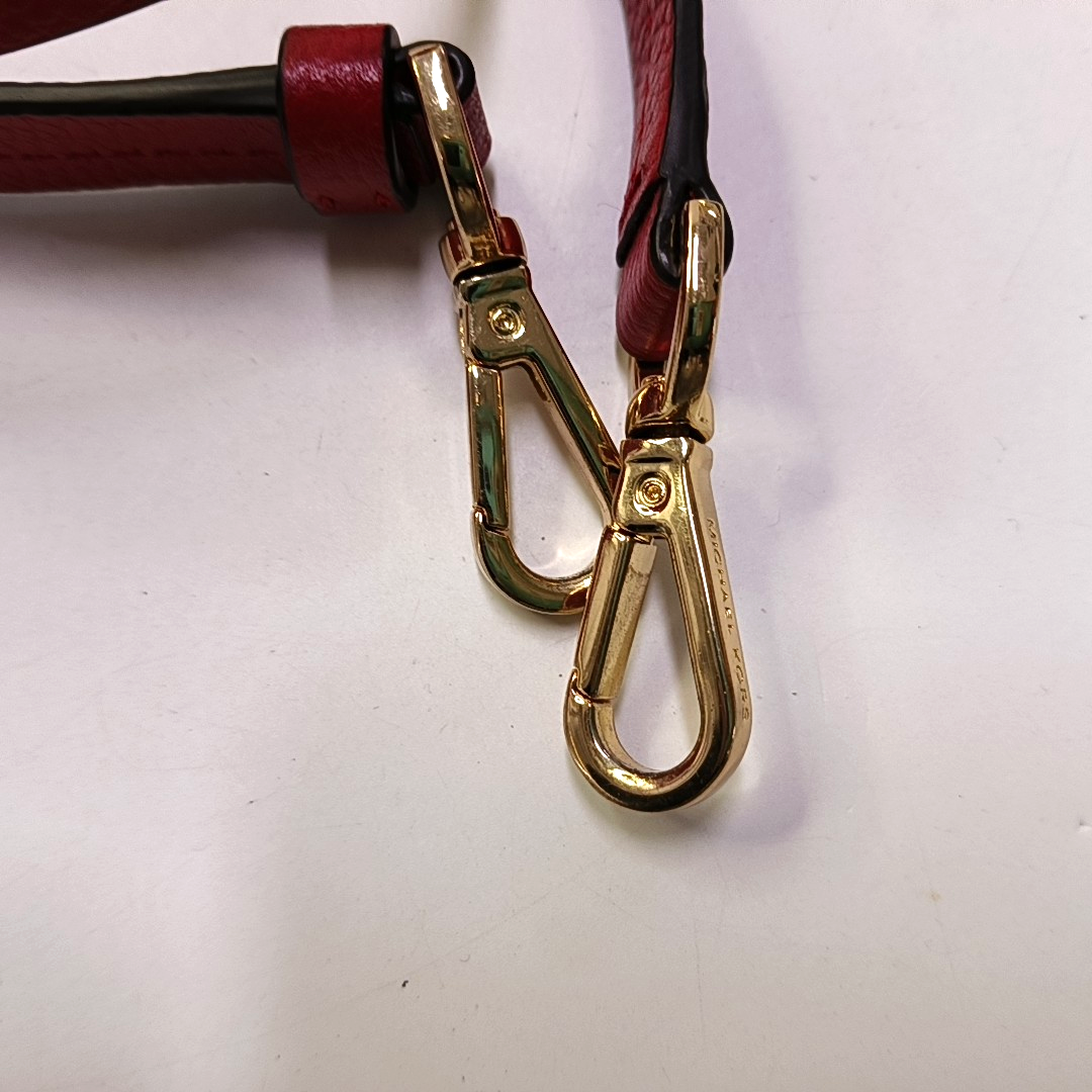 MICHAEL KORS Mercer Large size Red Leather Shoulder Bag Crossbody Tote Bag Golden hardware Removable shoulder strap-(SKU)-951587564