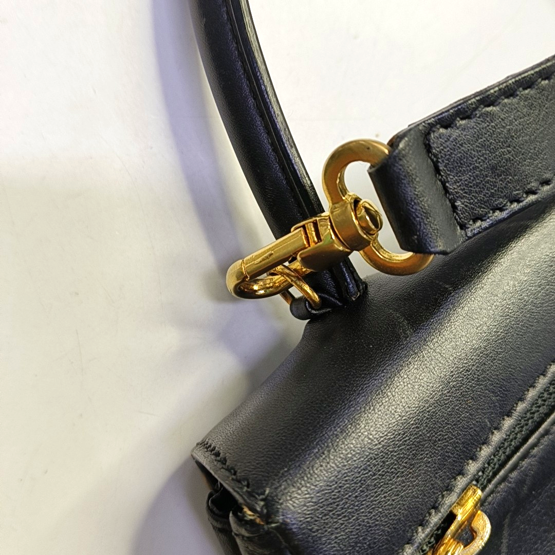 CELINE Tote bag Black Cowhide Single Shoulder Bag Tote Bag Golden hardware Removable shoulder strap-(SKU)-944455905