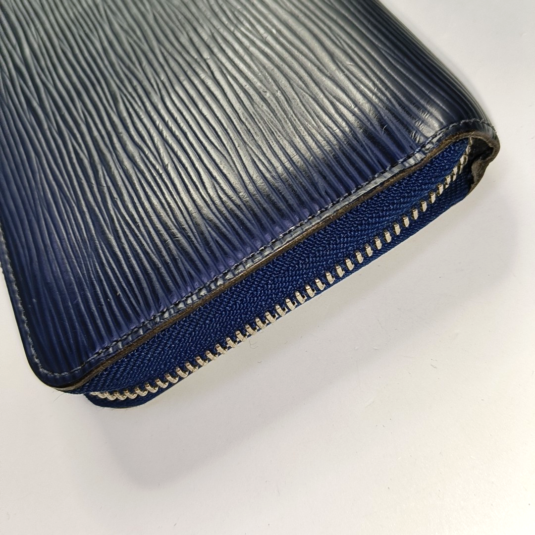 LOUIS VUITTON 深蓝色EPI牛皮水波纹钱包 Silver Hardware-(SKU)-955956837