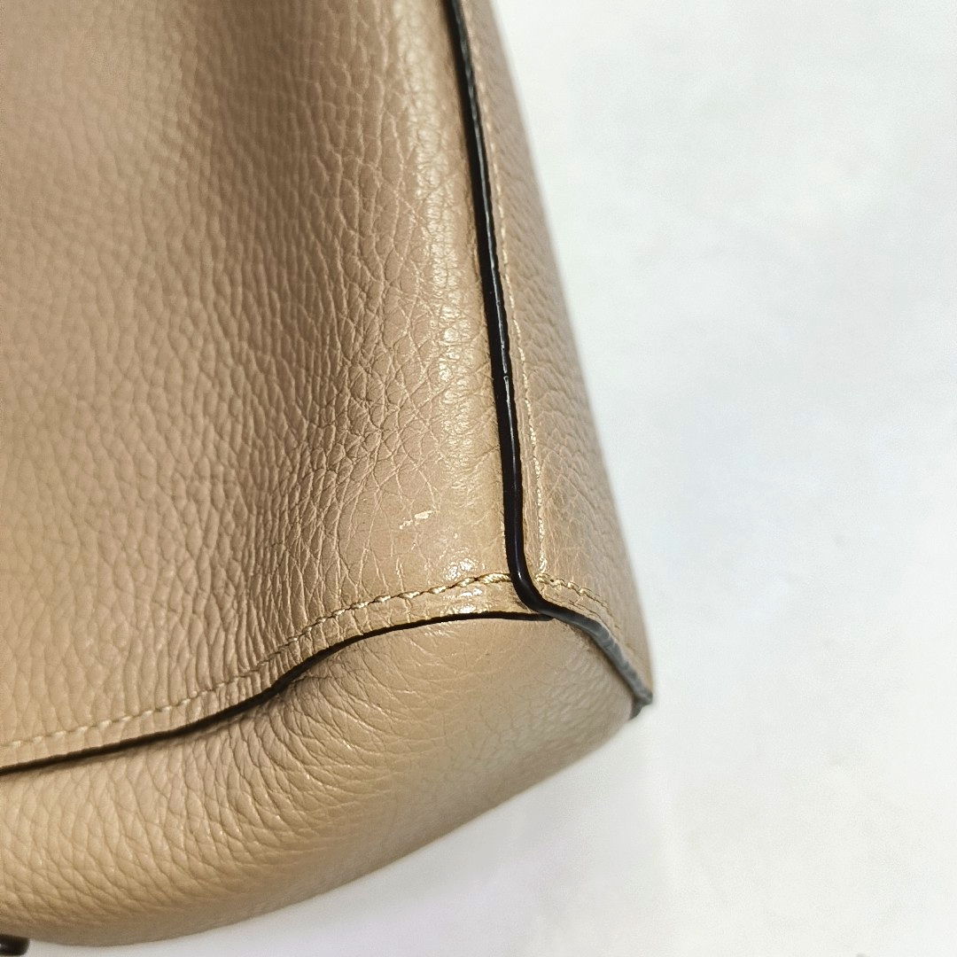 COACH 26 Khaki Cowhide Carriage Single Shoulder Bag Crossbody Handbag Golden hardware Removable shoulder strap-(SKU)-951599641