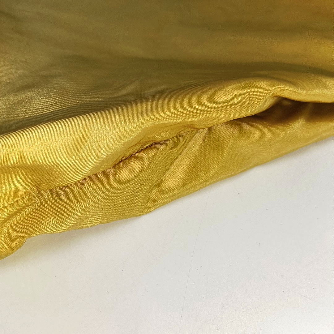 PRADA Tote bag Yellow Nylon Logo Handbag Single Shoulder Bag Silver Yellow Hardware-(SKU)-14295634