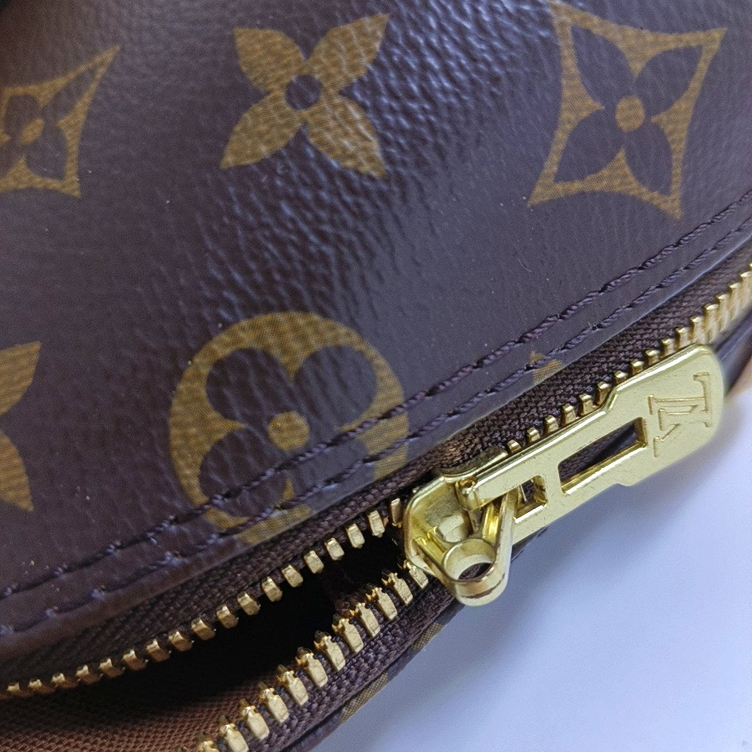 LOUIS VUITTON ALMA BB Brown Coated Canvas Monogram Vernis Shell Bag Single Shoulder Bag Tote Bag Crossbody Bag Gold Hardware Removable Shoulder Strap-(SKU)-963383316