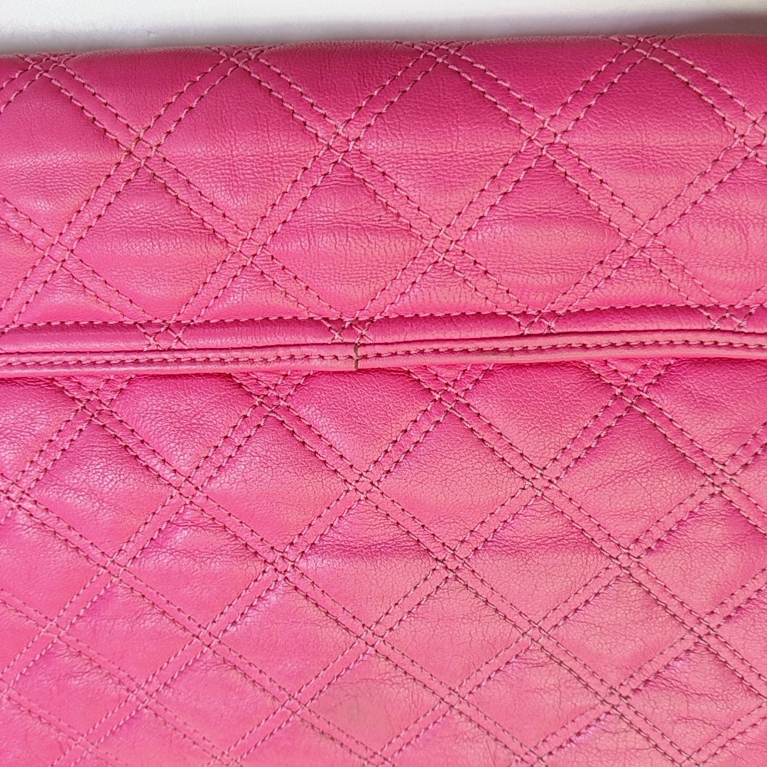MARC JACOBS Fuchsia Leather Quilted Crossbody Bag Golden hardware-(SKU)-944011217