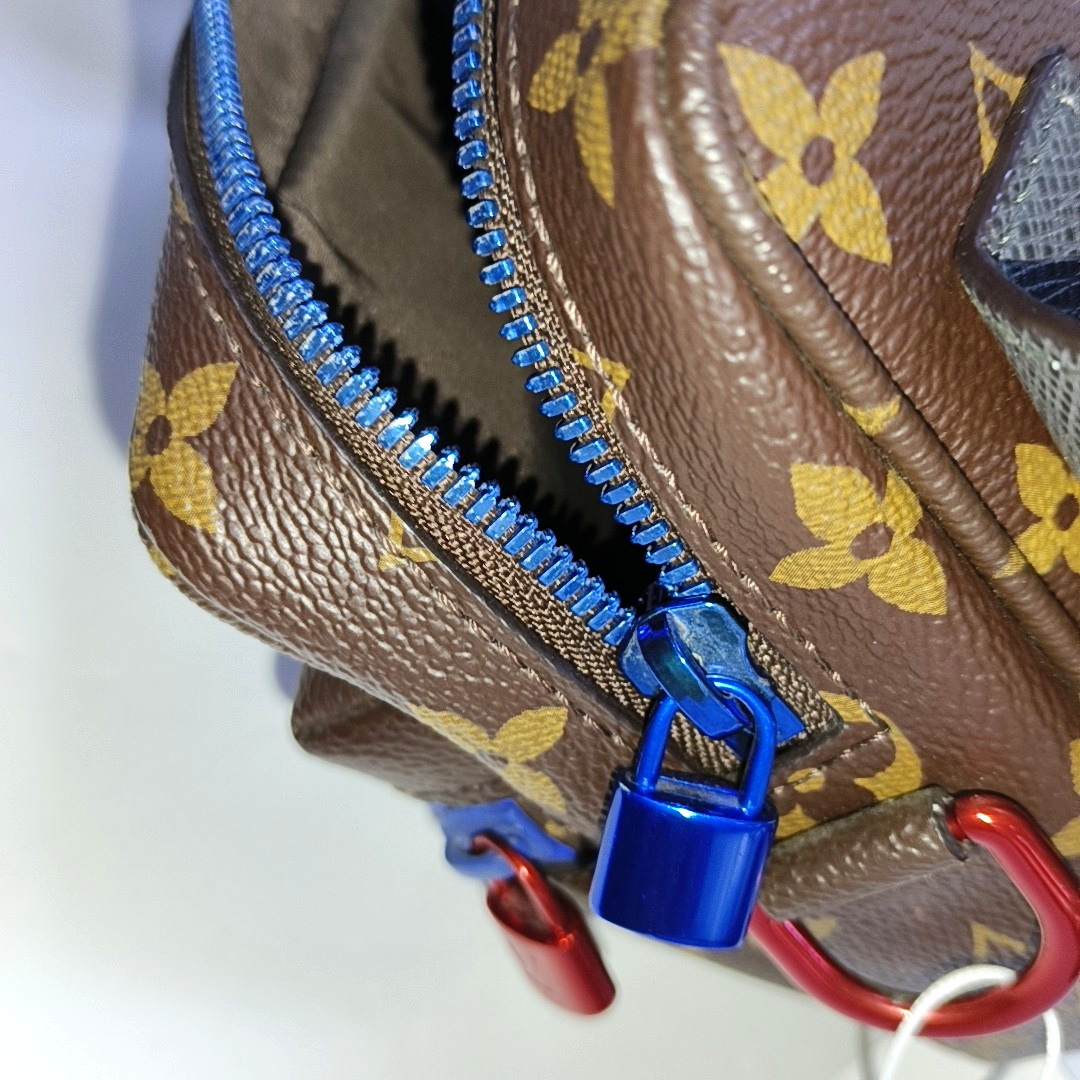 LOUIS VUITTON OUTDOOR Brown Coated Canvas Monogram Fanny Pack Crossbody Shoulder Bag with Red Hardware-(SKU)-958770718