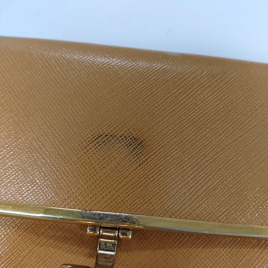 FERRAGAMO Gancio Brown Leather Embossed Wallet Golden hardware-(SKU)-13699492